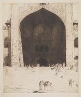 KG 18002
<br/>
Ingang van de Vrijdagmoskee te Delhi
<br/>
<em>Bauer, Marius (1867-1932)</em>